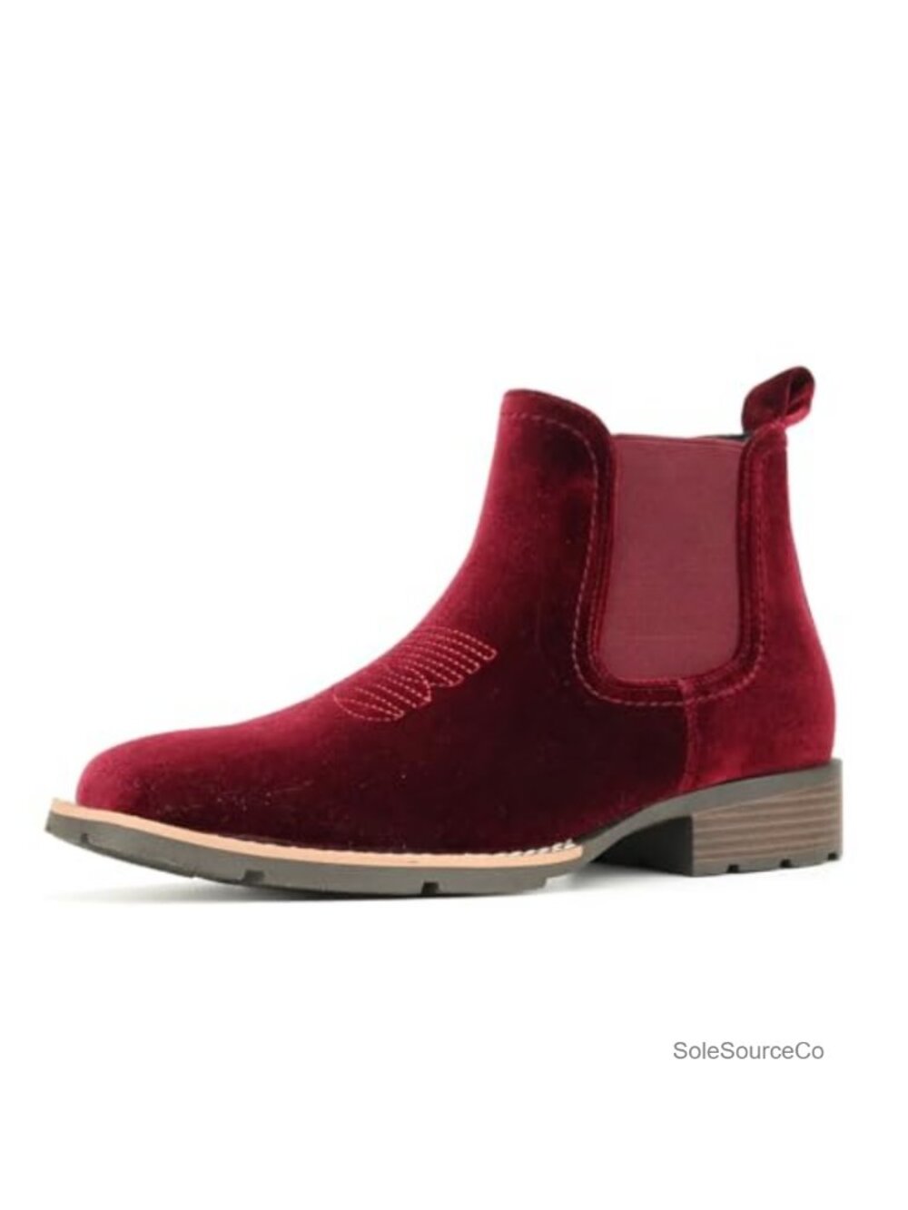 Western Cowboy Chelsea Boots Men Slip On Faux Suede Ankle Boots